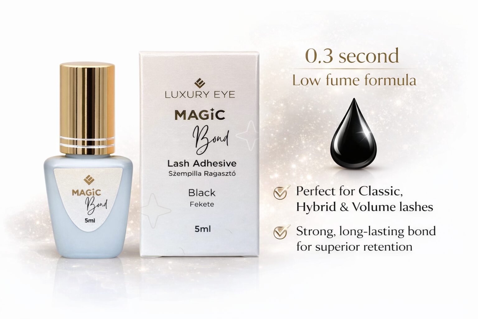 black lash adhesive drop fast drying eyelash extension glue